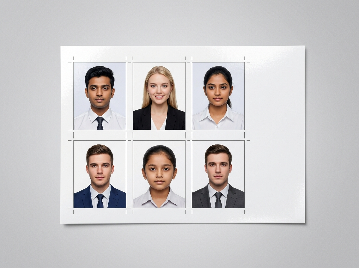 6 Photo Passport Print Sheet